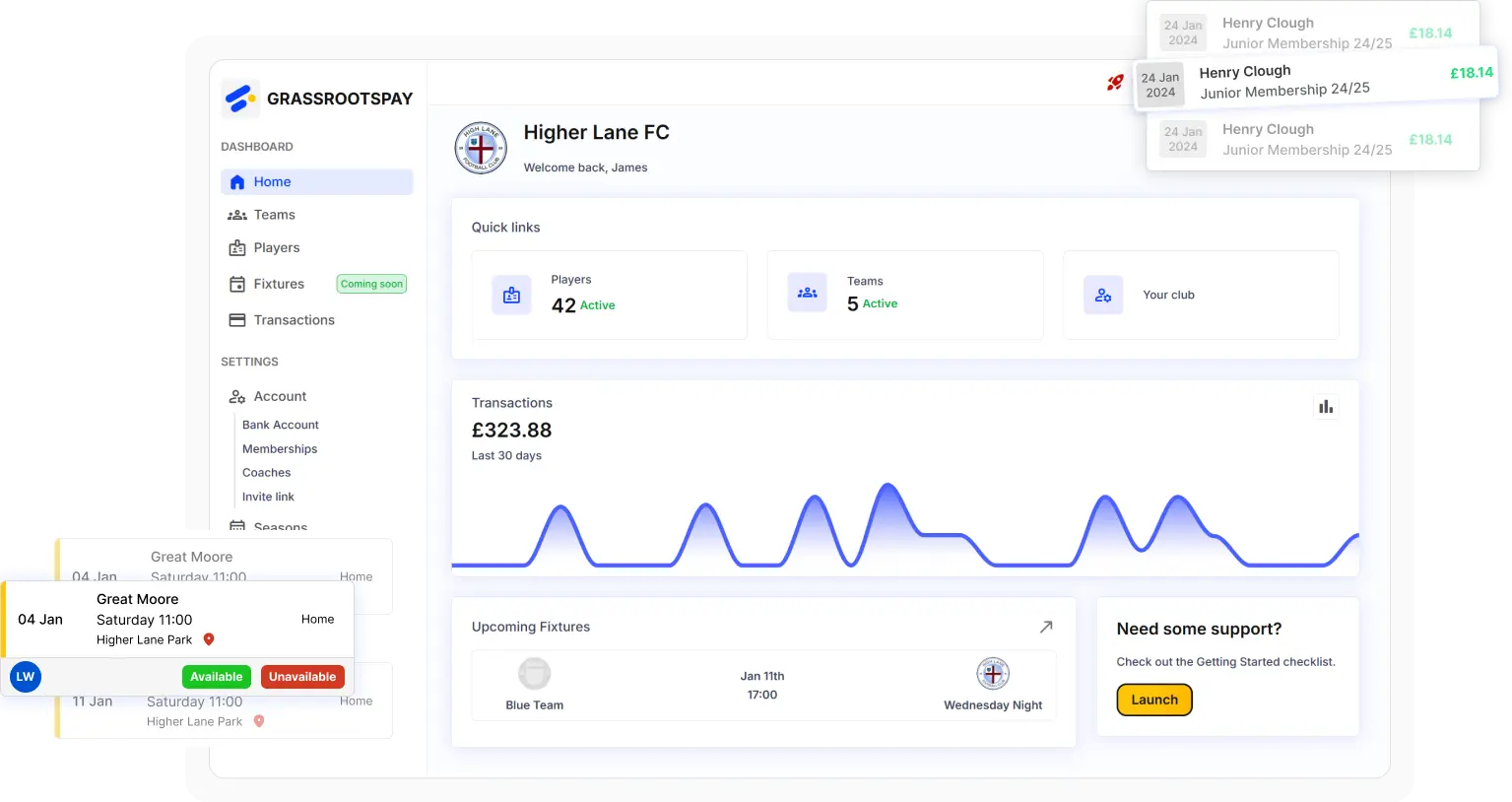 GrassrootsPay App Interface